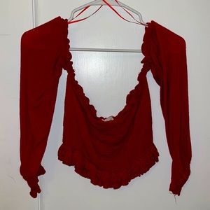 Cotton Candyland LA off the shoulder red top, size L